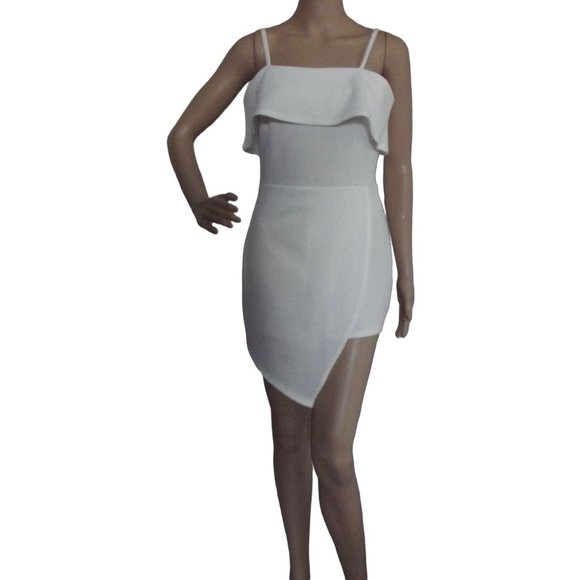 Absolute Angel Romper Large White Skort Shorts L sleeveless spaghetti straps - Picture 2 of 8